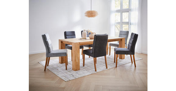 ESSTISCH Wildeiche massiv rechteckig Eichefarben  - Eichefarben, Design, Holz (200/100/75cm) - Linea Natura