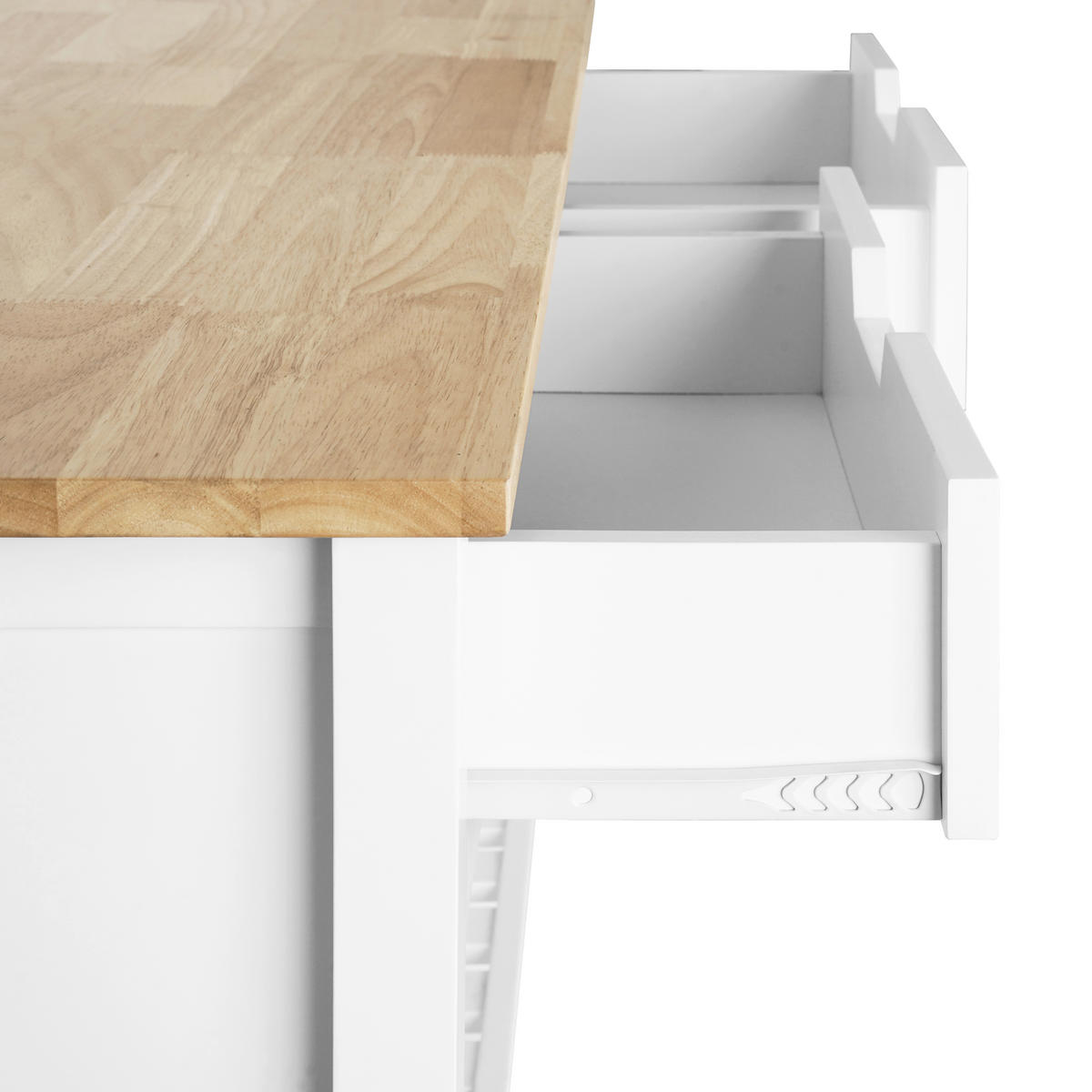 KÜCHENINSEL   in Naturfarben, Weiß  - Weiß/Naturfarben, Basics, Holz/Holzwerkstoff (98/94/58cm) - MID.YOU