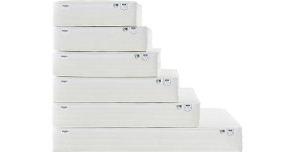 TASCHENFEDERKERNMATRATZE 120/200 cm Höhe ca. 23 cm  - Weiß, KONVENTIONELL, Textil (120/200cm) - Sleeptex