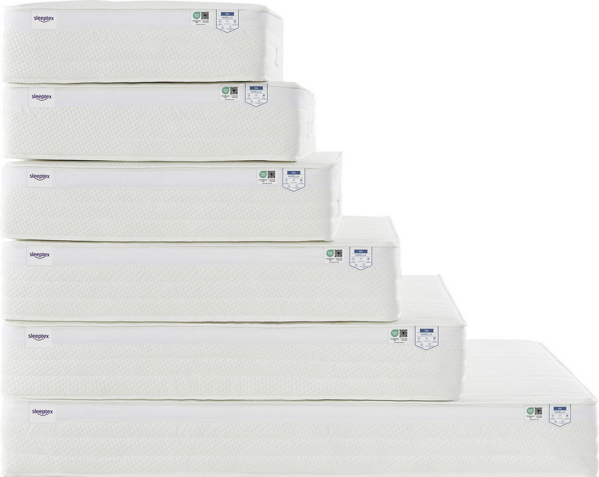 TASCHENFEDERKERNMATRATZE 80/200 cm H4 = sehr fest  - Weiss, Konventionell, Textil (80/200cm) - Sleeptex