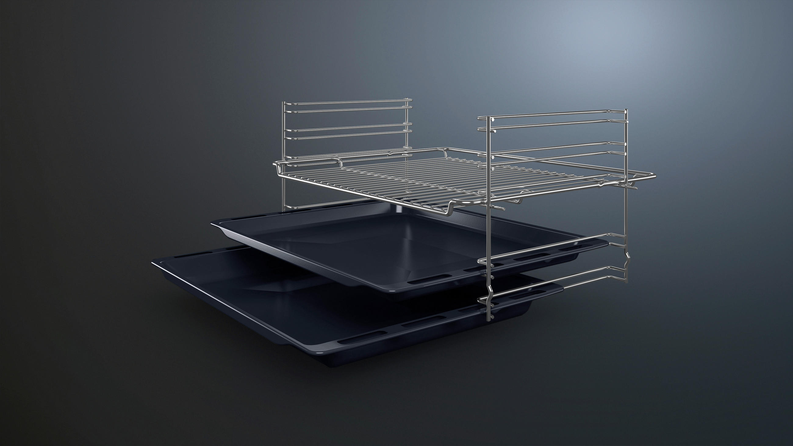Thumbnail - Siemens Herd iQ500, Schwarz, Edelstahl, Metall, Glas, A, 60x85.0-86.0x60 cm, Kindersicherung, Digitaldisplay, Elektronik...