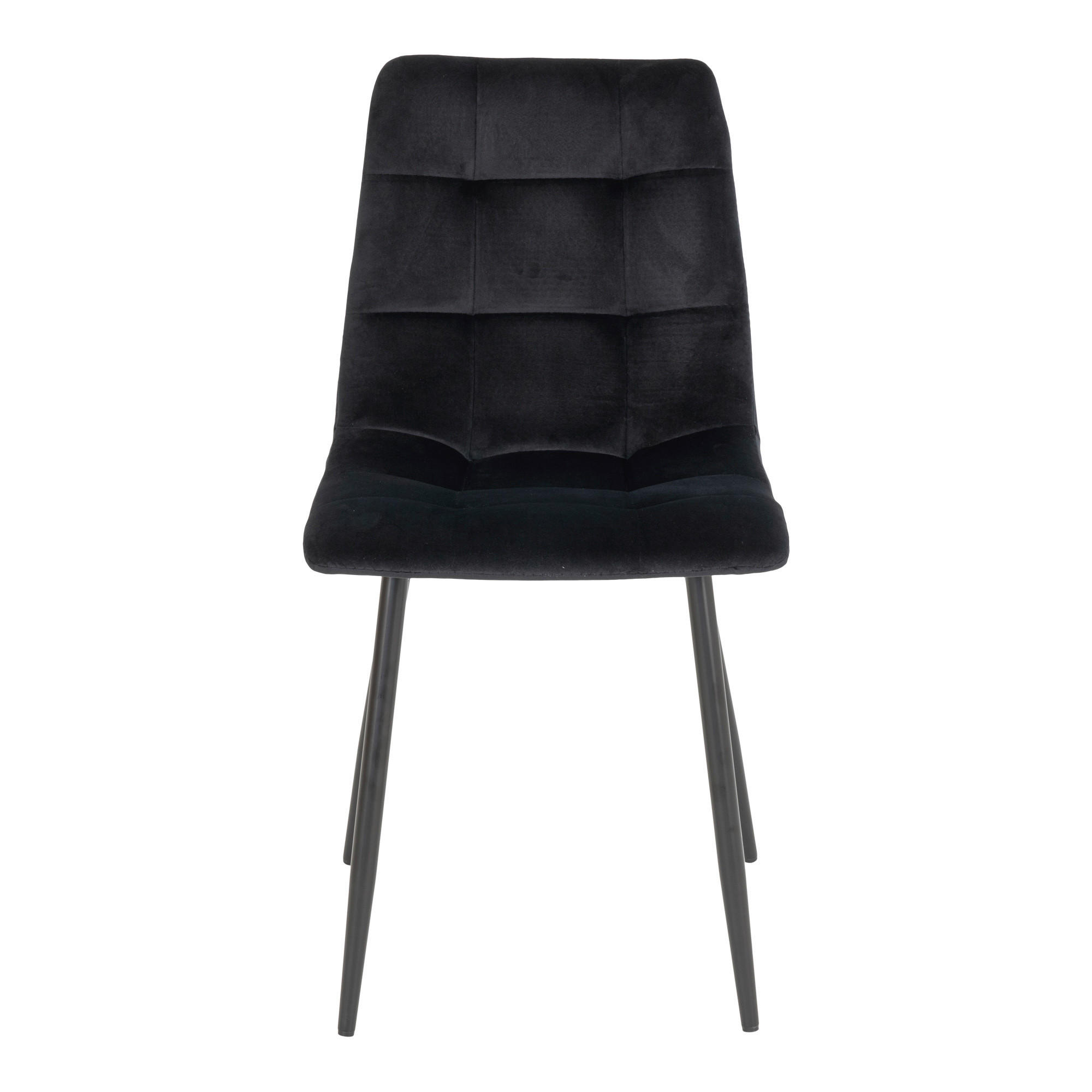 STOLSET 2 styck sammet  - svart, Modern, metall/textil (44/86/55cm) - MID.YOU