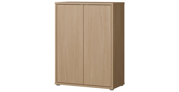 SCHUHSCHRANK 74,5/99,1/34,9 cm  - Eichefarben/Grau, MODERN, Holzwerkstoff/Kunststoff (74,5/99,1/34,9cm) - Carryhome