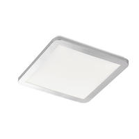 LED-DECKENLEUCHTE     - Weiss/Nickelfarben, Design, Glas/Metall (30/30cm) - Fischer & Honsel