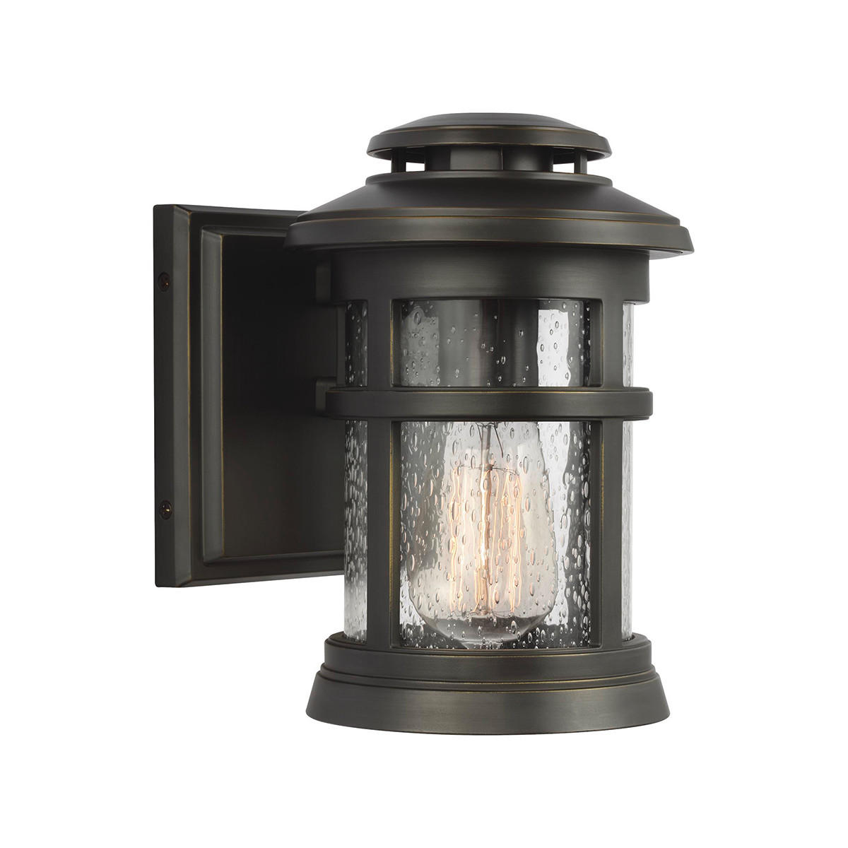 AUSSENWANDLEUCHTE - Bronzefarben, Konventionell, Glas (15.9/22.9/19.3cm) - Elstead Lighting