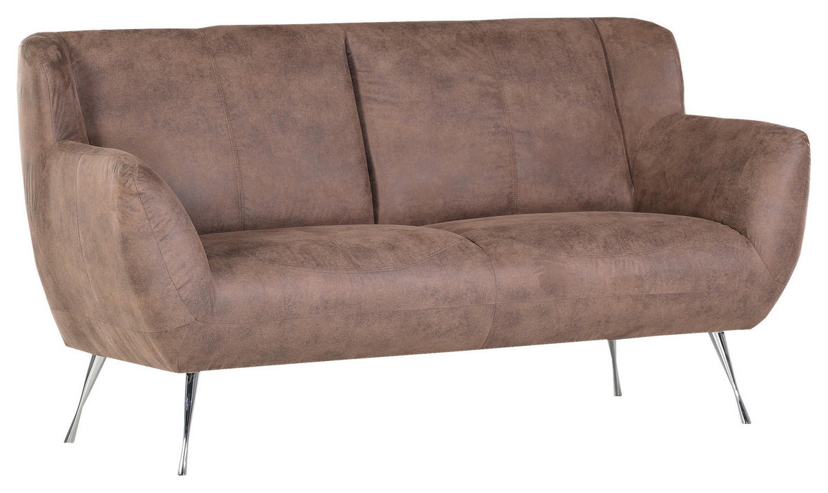KÜCHENSOFA  - Chromfarben/Braun, KONVENTIONELL, Textil/Metall (181/97/84cm) - Carryhome