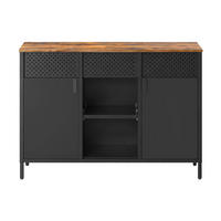 KOMMODE  in 110/76/40 cm  - Schwarz/Braun, Trend, Holzwerkstoff/Kunststoff (110/76/40cm) - Boxxx