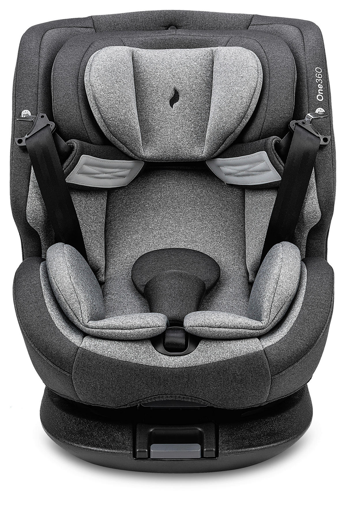 OTOČNÁ AUTOSEDAČKA - šedá/světle šedá, Basics, textil/plast (43/58/48cm) - Osann