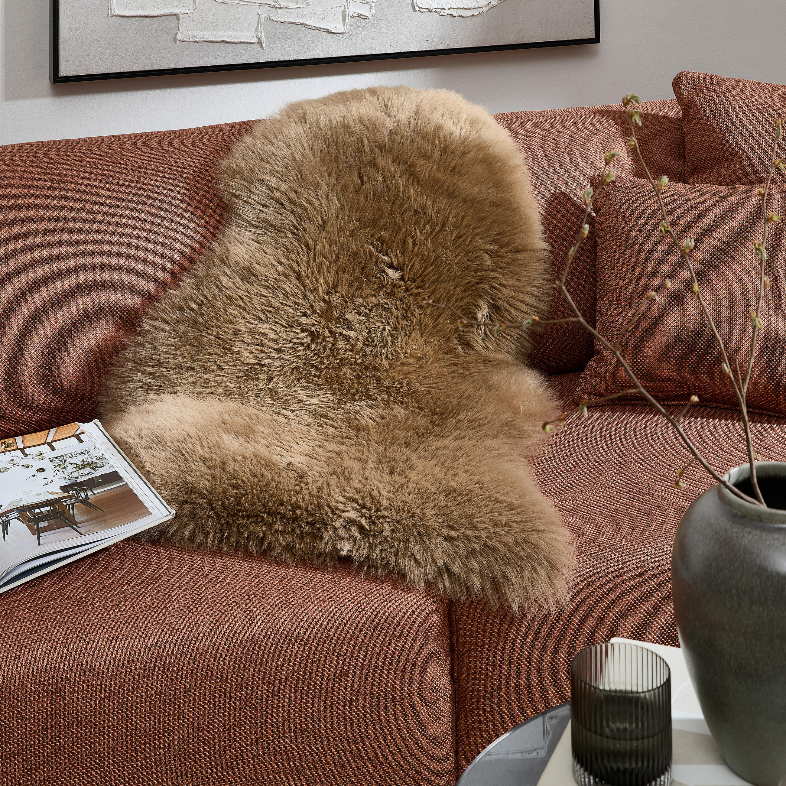 SCHAFFELL 60/90 cm  - Taupe, Trend, Fell (60/90cm) - Linea Natura