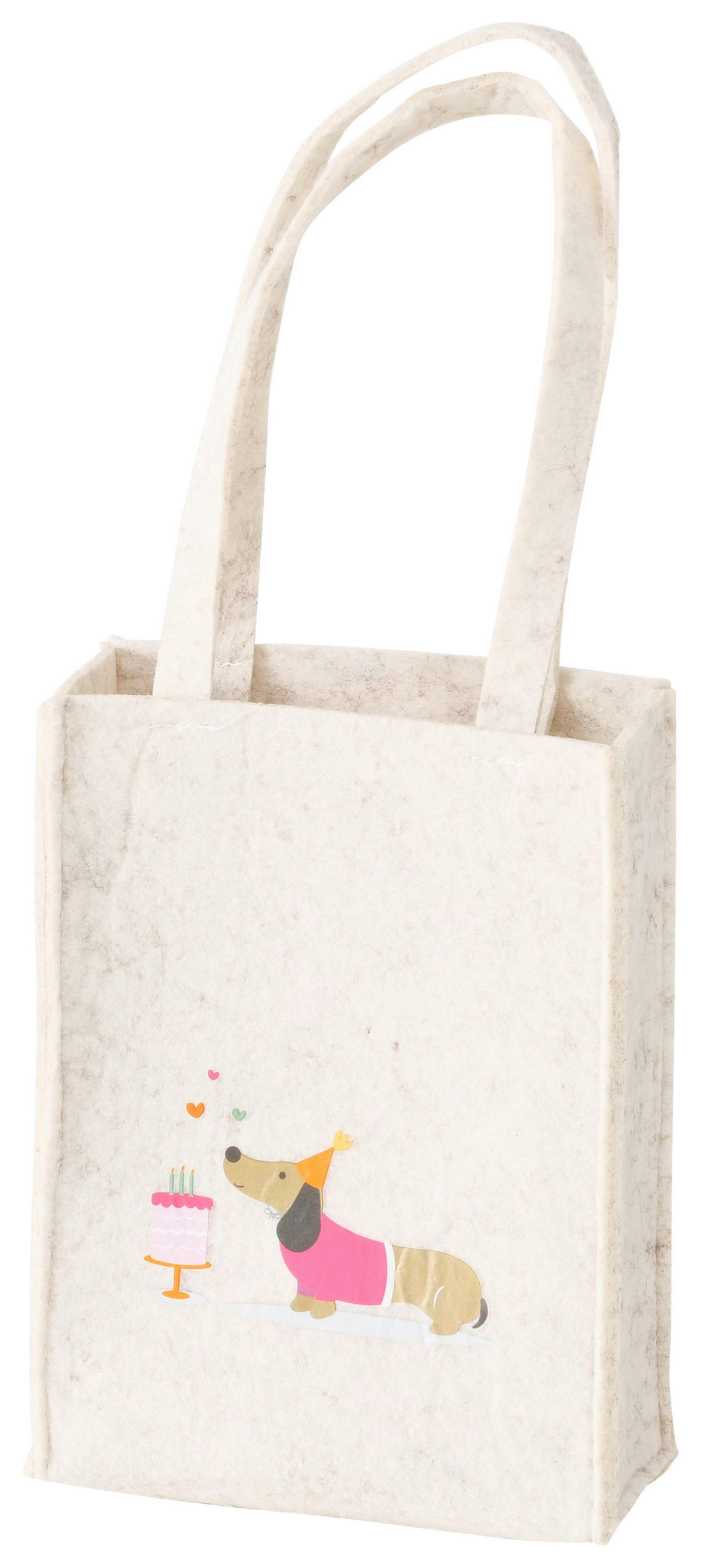 GESCHENKTASCHE  - Beige, KONVENTIONELL, Textil (15/6,5/20cm)