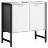 WASCHBECKENUNTERSCHRANK 60/60/30 cm  - Weiss/Silberfarben, Modern, Holzwerkstoff/Metall (60/60/30cm) - MID.YOU