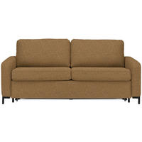 SCHLAFSOFA in Webstoff Goldfarben  - Goldfarben/Schwarz, KONVENTIONELL, Textil/Metall (187/84/97cm) - Welnova