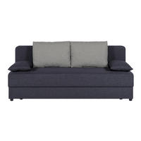 SCHLAFSOFA Dunkelgrau  inkl. Bettkasten, Rücken echt, Stauraum, Liegefläche im Originalstoff  - Dunkelgrau/Silberfarben, Design, Textil (193/82/80cm) - P & B