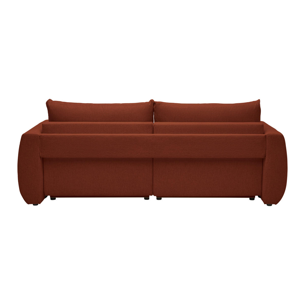 SCHLAFSOFA in Chenille, Jacquard Rostfarben  - Rostfarben/Schwarz, Kunststoff/Textil (245/74-90/104cm) - MID.YOU