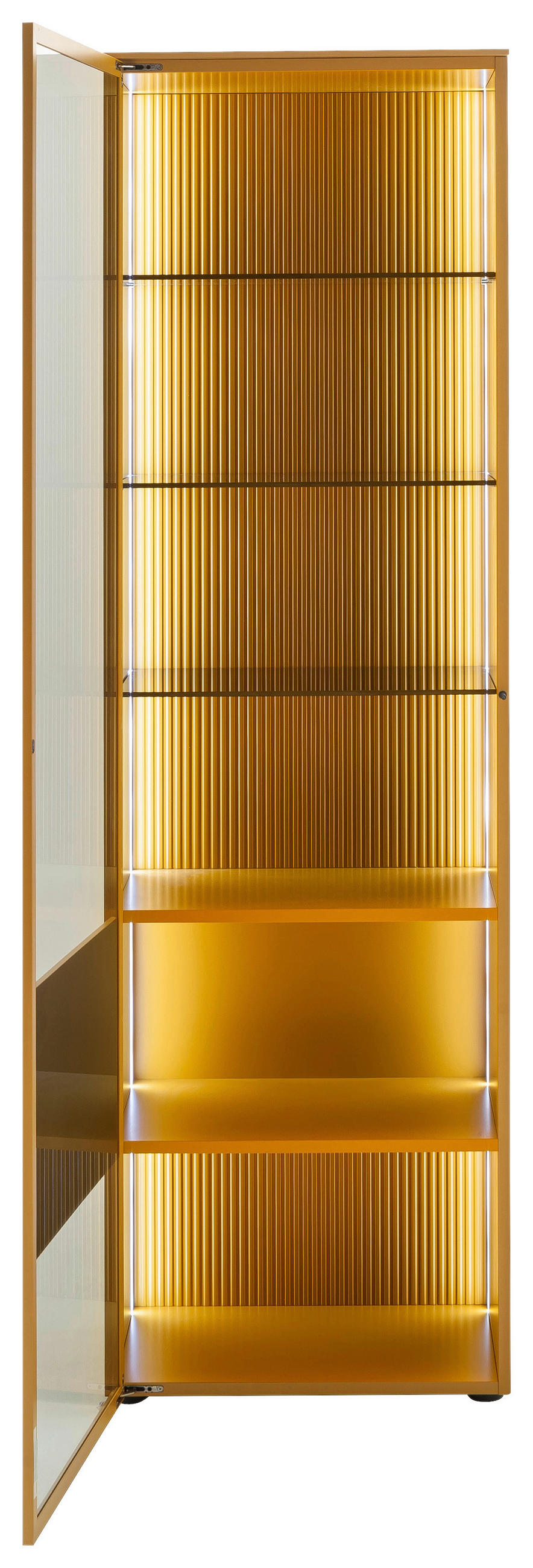 VITRINE in Currygelb  - Currygelb, Design, Glas/Holzwerkstoff (60/201/45cm) - Schöner Wohnen