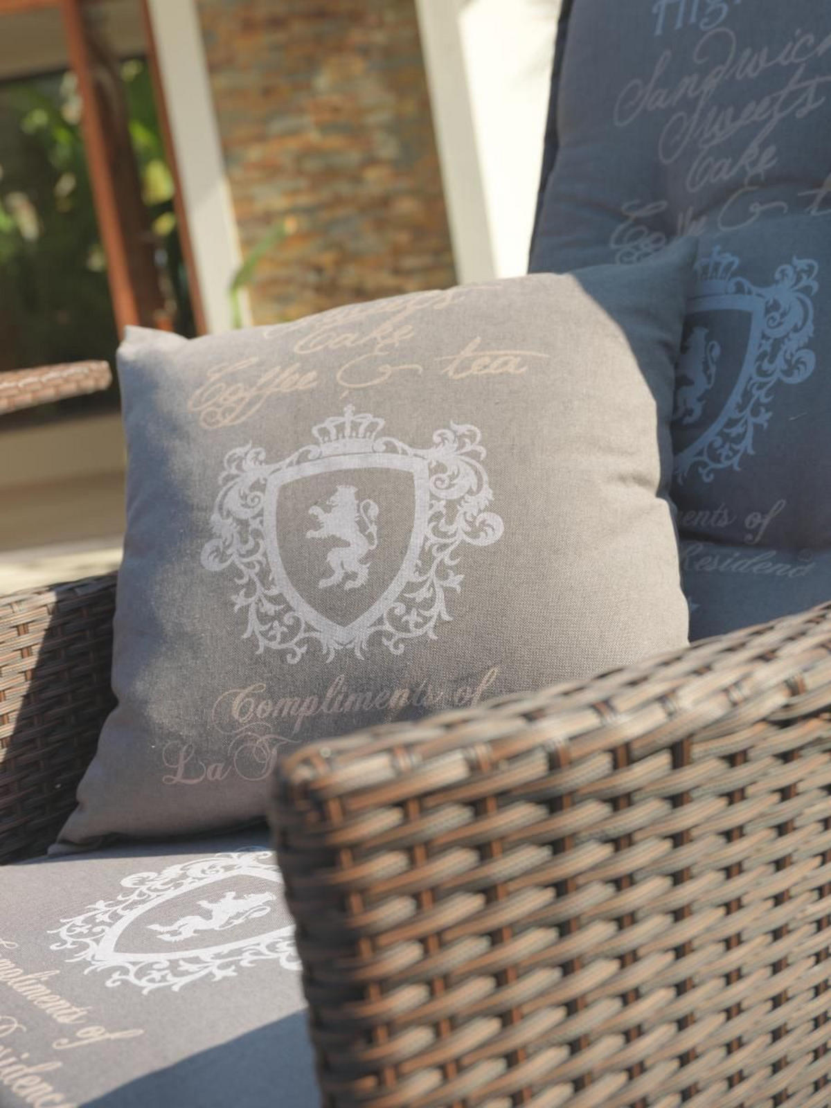 UKRASNI JASTUK 48/48 cm    - antracit, Dizajnerski, tekstil (48/48cm) - Ambia Garden