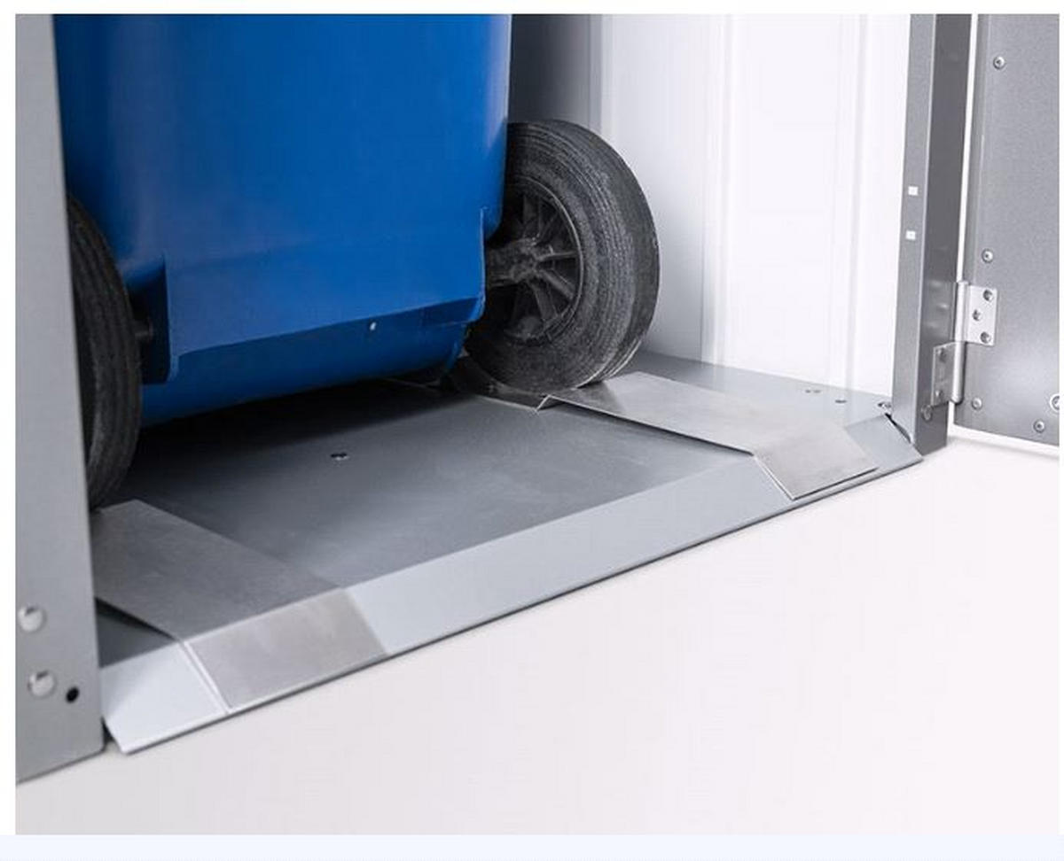 MÜLLTONNENBOX 80/129/88 cm  - Graphitfarben, Basics, Metall (80/129/88cm) - Biohort