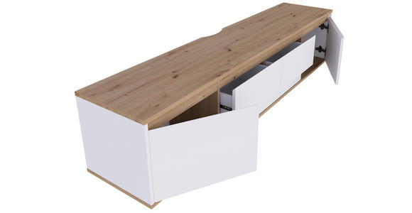 LOWBOARD  in 180/50/42 cm  - Schwarz/Weiß, MODERN, Holzwerkstoff (180/50/42cm) - Carryhome