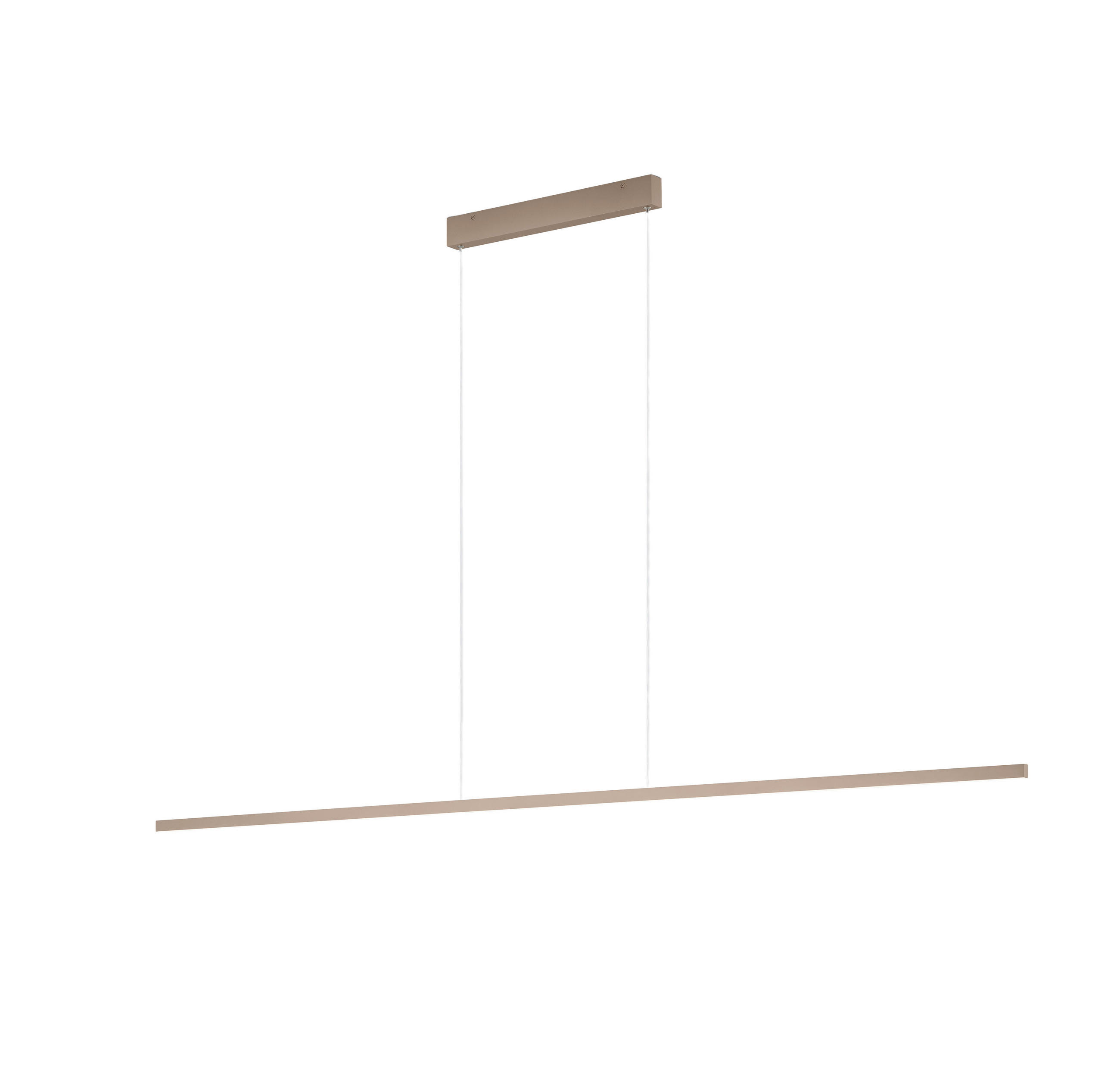LED-HÄNGELEUCHTE LOOPY-evo 168,5/3 / 1,2/210 cm   - Cappuccino, MODERN, Metall (168,5/3 / 1,2/210cm) - Helestra