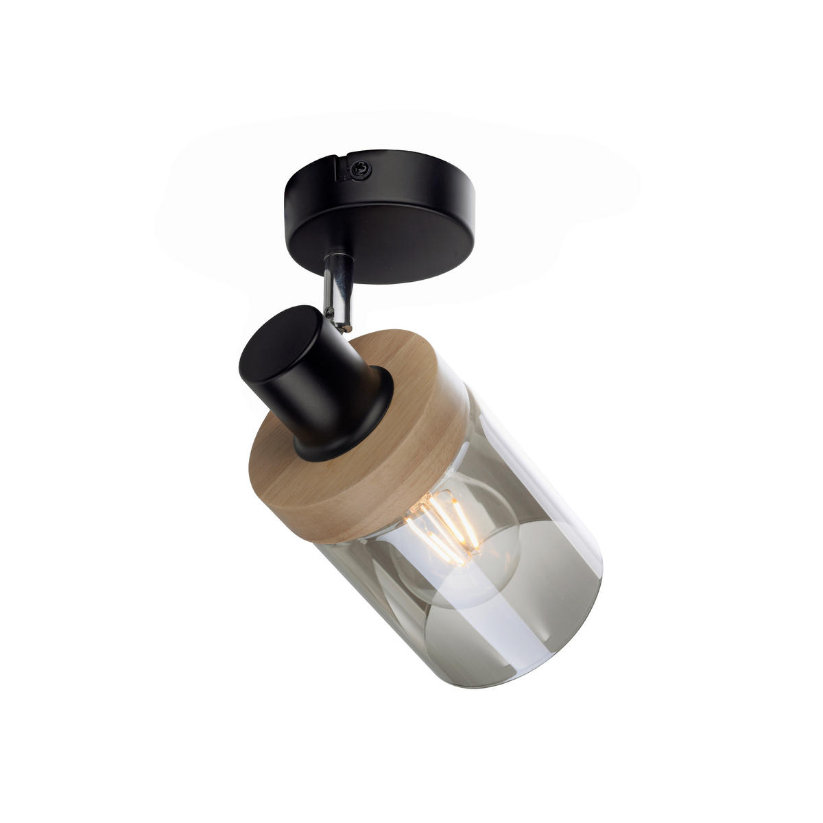 STRAHLER 21/19/18 cm   - Schwarz, Basics, Glas/Holz (21/19/18cm)