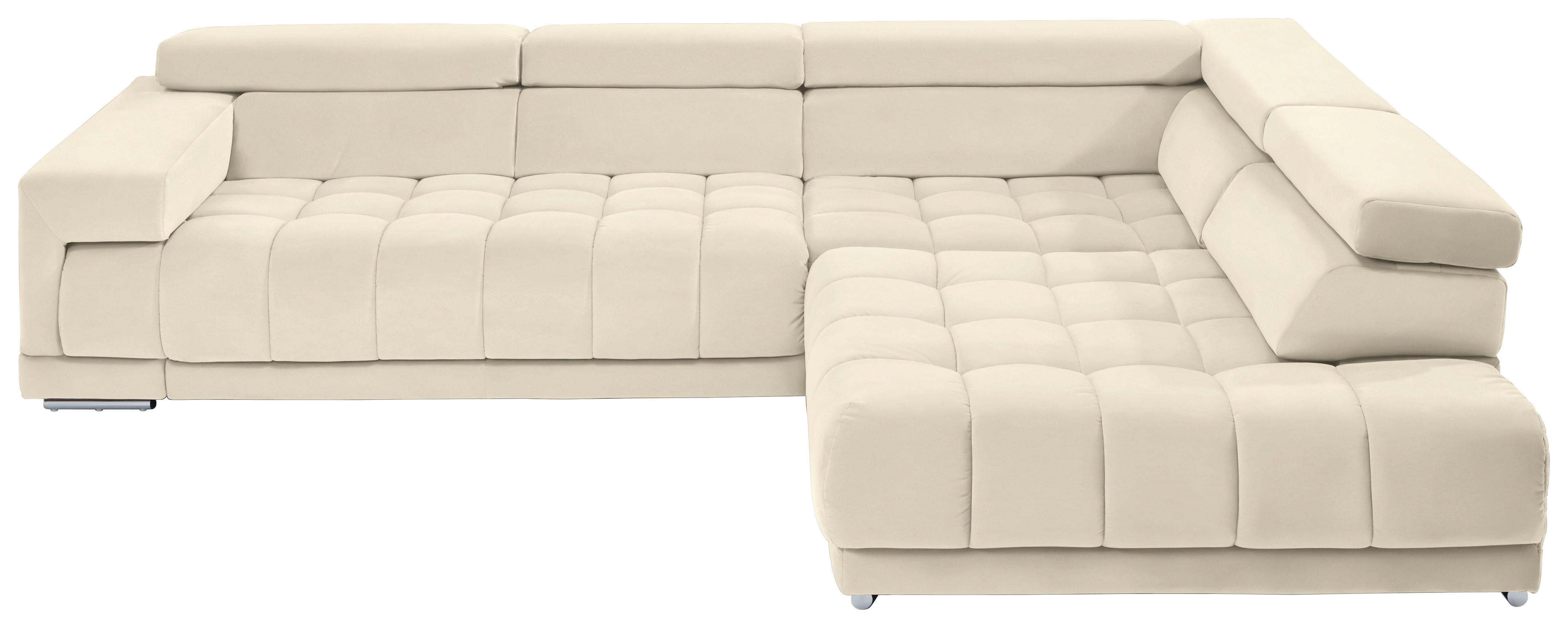 ROHOVÁ SEDAČKA, textil, přírodní barvy, béžová - barvy chromu/přírodní barvy, Design, kov/textil (326/222cm) - Beldomo Speed