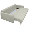 SCHLAFSOFA  mit Liegefunktion, Schlafen auf Sitzhöhe, Rücken echt Webstoff Beige  - Beige/Buchefarben, KONVENTIONELL, Holz/Textil (220/90/95cm) - Carryhome