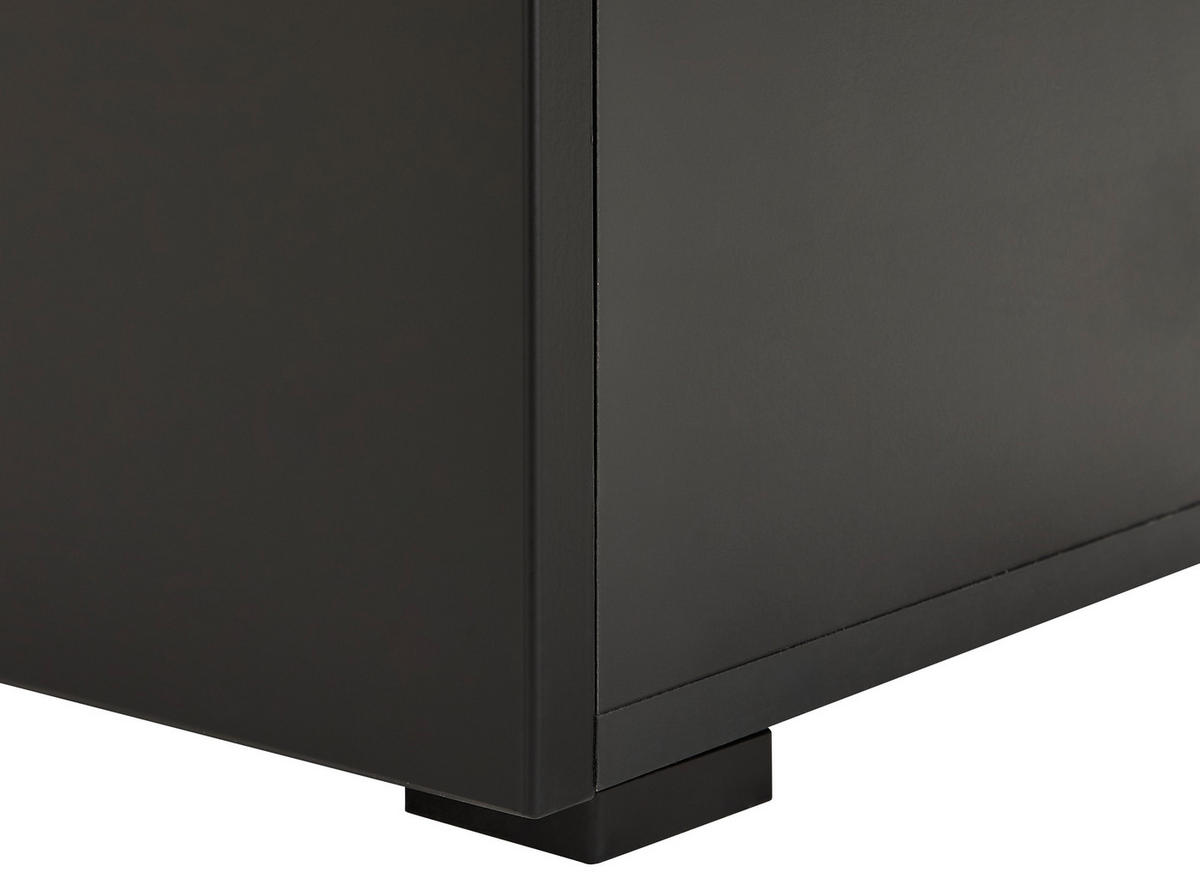 KOMMODE , 100/80/40 cm,  - Eichefarben/Schwarz, Design, Holzwerkstoff/Kunststoff (100/80/40cm) - MID.YOU