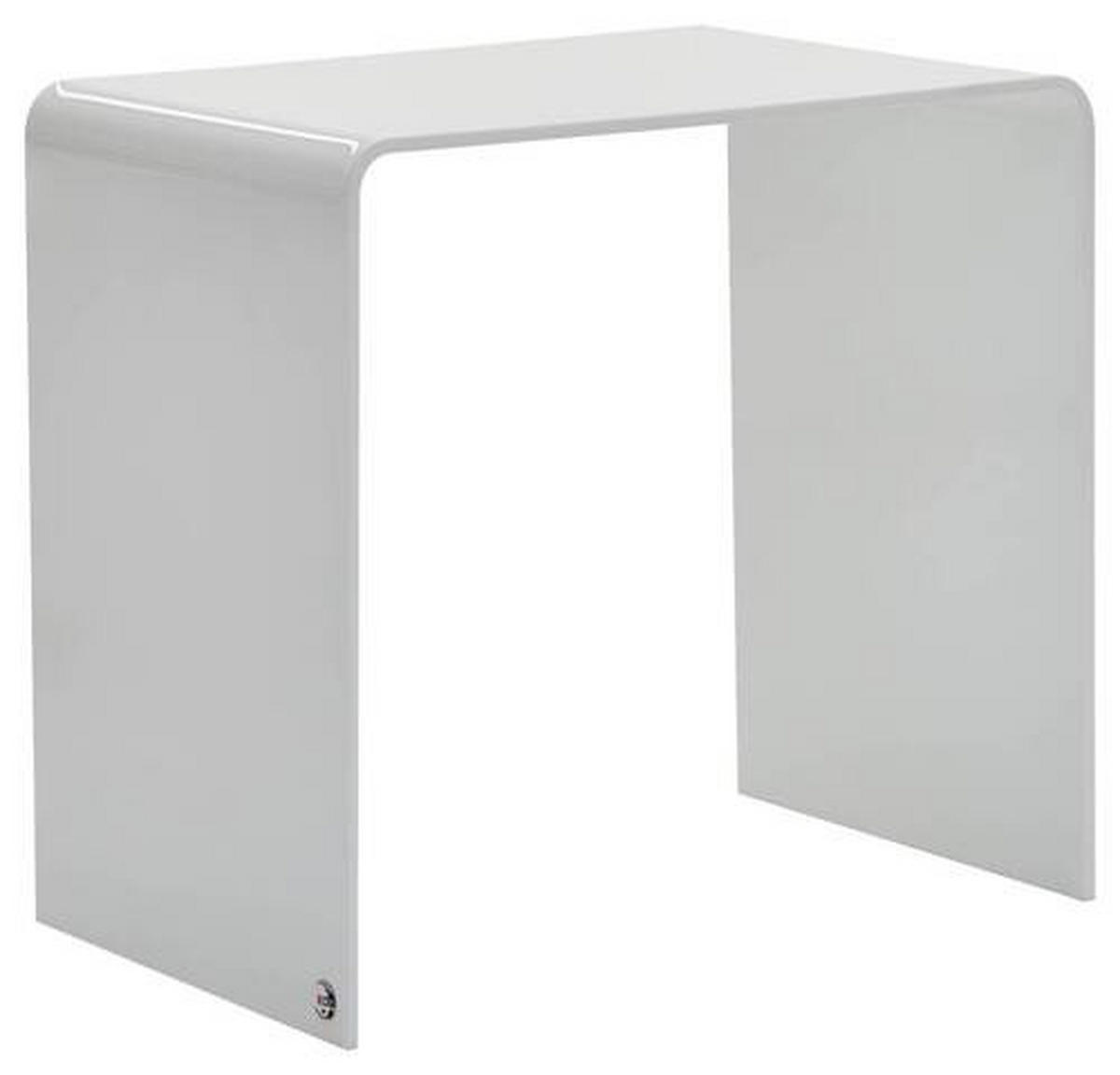 BEISTELLTISCH 44/29,5/42,5 cm Weiß  - Weiß, Design, Kunststoff (44/29,5/42,5cm)