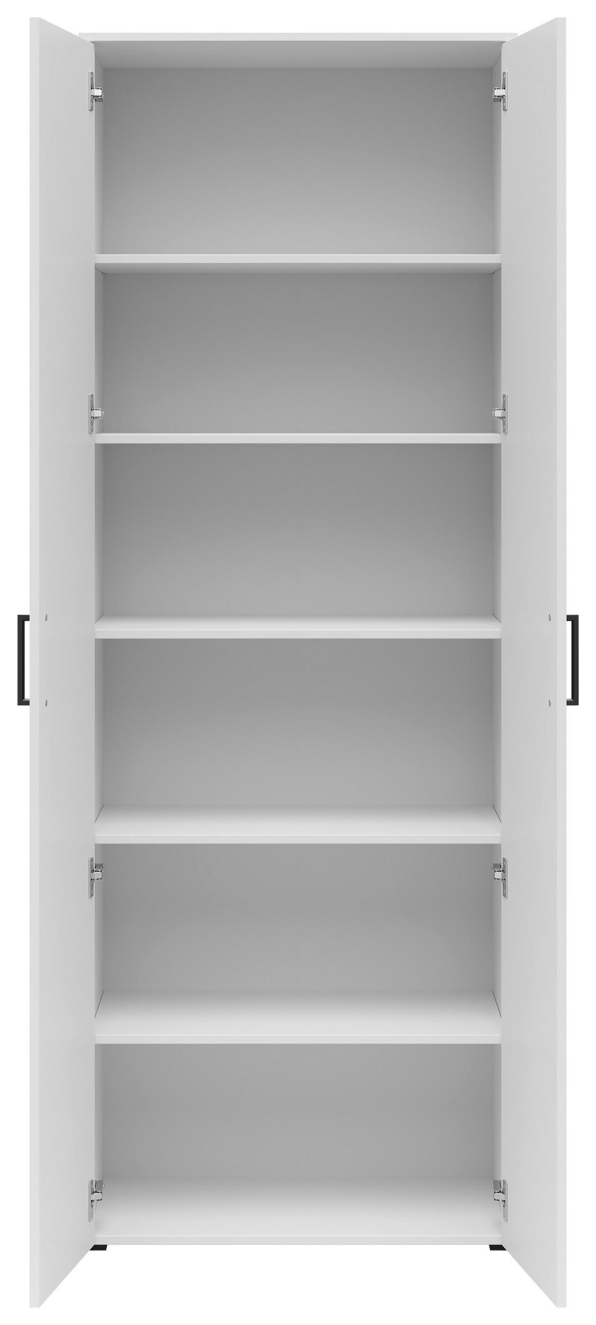 VEČNAMENSKA OMARA, bela - črna/bela, Moderno, umetna masa/leseni material (70/195/40cm) - Carryhome