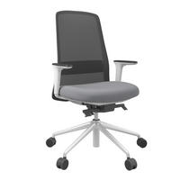 DREHSTUHL Grau, Schwarz, Weiß  - Schwarz/Weiß, MODERN, Kunststoff/Textil (70/103-115/70cm)