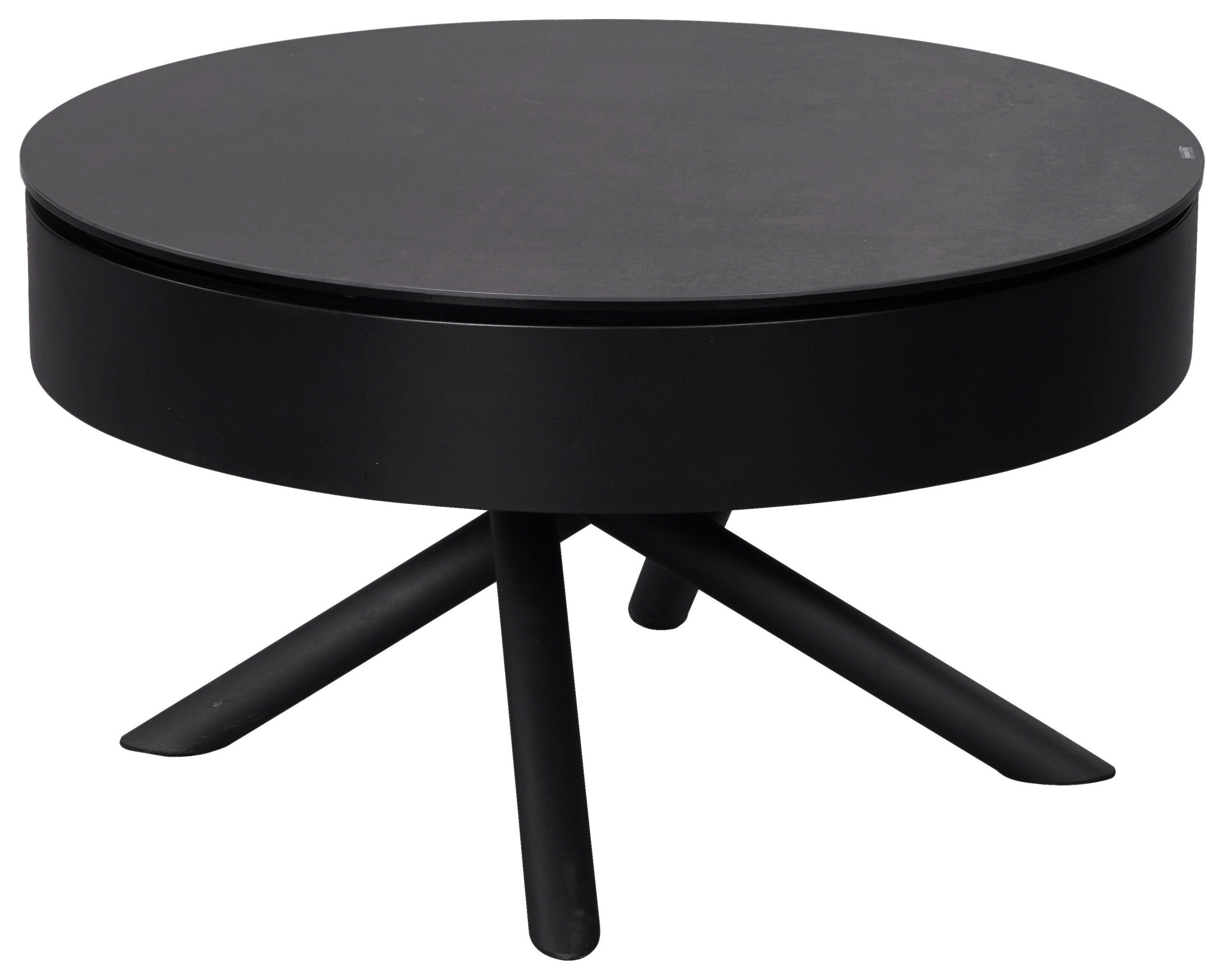 COUCHTISCH ESG 73.5/73,5/42 cm rund Schwarz, Bronzefarben  - Schwarz/Bronzefarben, Design, Glas/Keramik (73.5/73,5/42cm) - Novel
