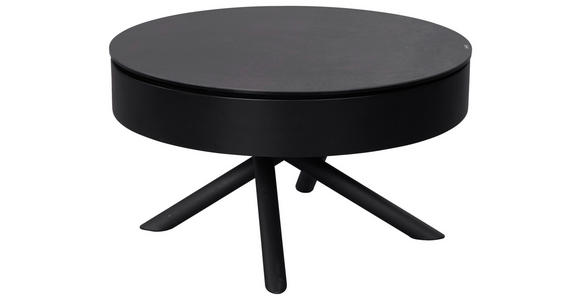 COUCHTISCH ESG 73.5/73,5/42 cm rund Schwarz, Bronzefarben - Schwarz/Bronzefarben, Design, Glas/Keramik (73.5/73,5/42cm) - Novel