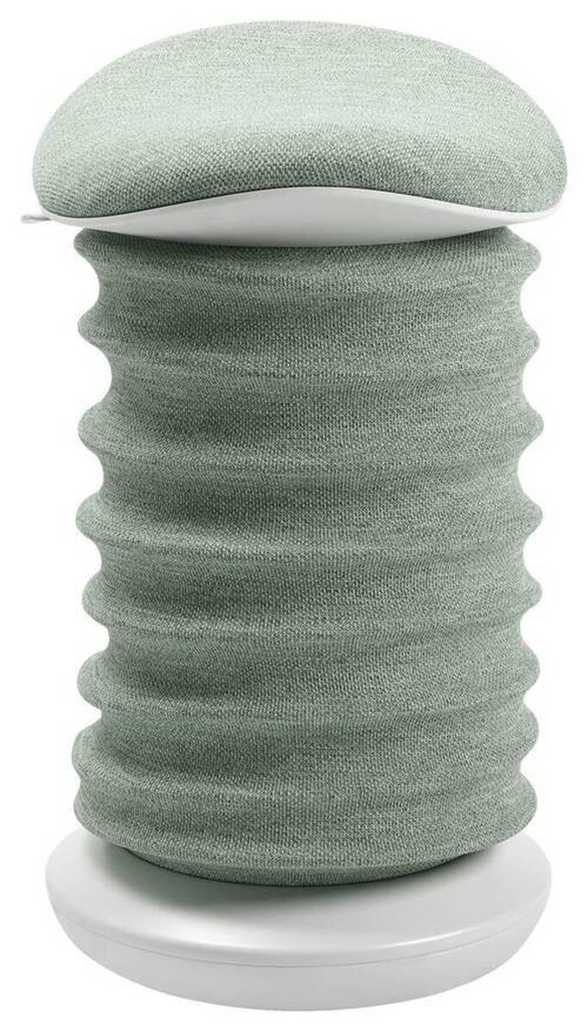 BÜROHOCKER 37,5/53-64/36 cm  - Weiß/Grün, Design, Kunststoff/Textil (37,5/53-64/36cm) - Topstar
