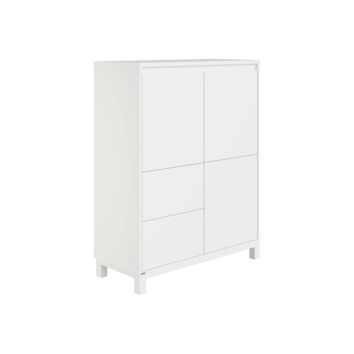 HIGHBOARD Olli Highboard 2T2S  in  - Weiß, Basics, Holzwerkstoff (94,8/119,7/40,1cm) - Paidi