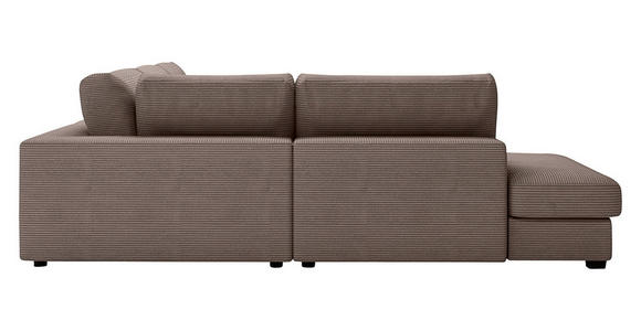 ECKSOFA in Cord Braun  - Schwarz/Braun, KONVENTIONELL, Kunststoff/Textil (250/314cm) - Carryhome