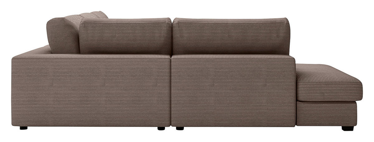 ECKSOFA in Cord Braun  - Schwarz/Braun, Konventionell, Kunststoff/Textil (250/314cm) - Carryhome