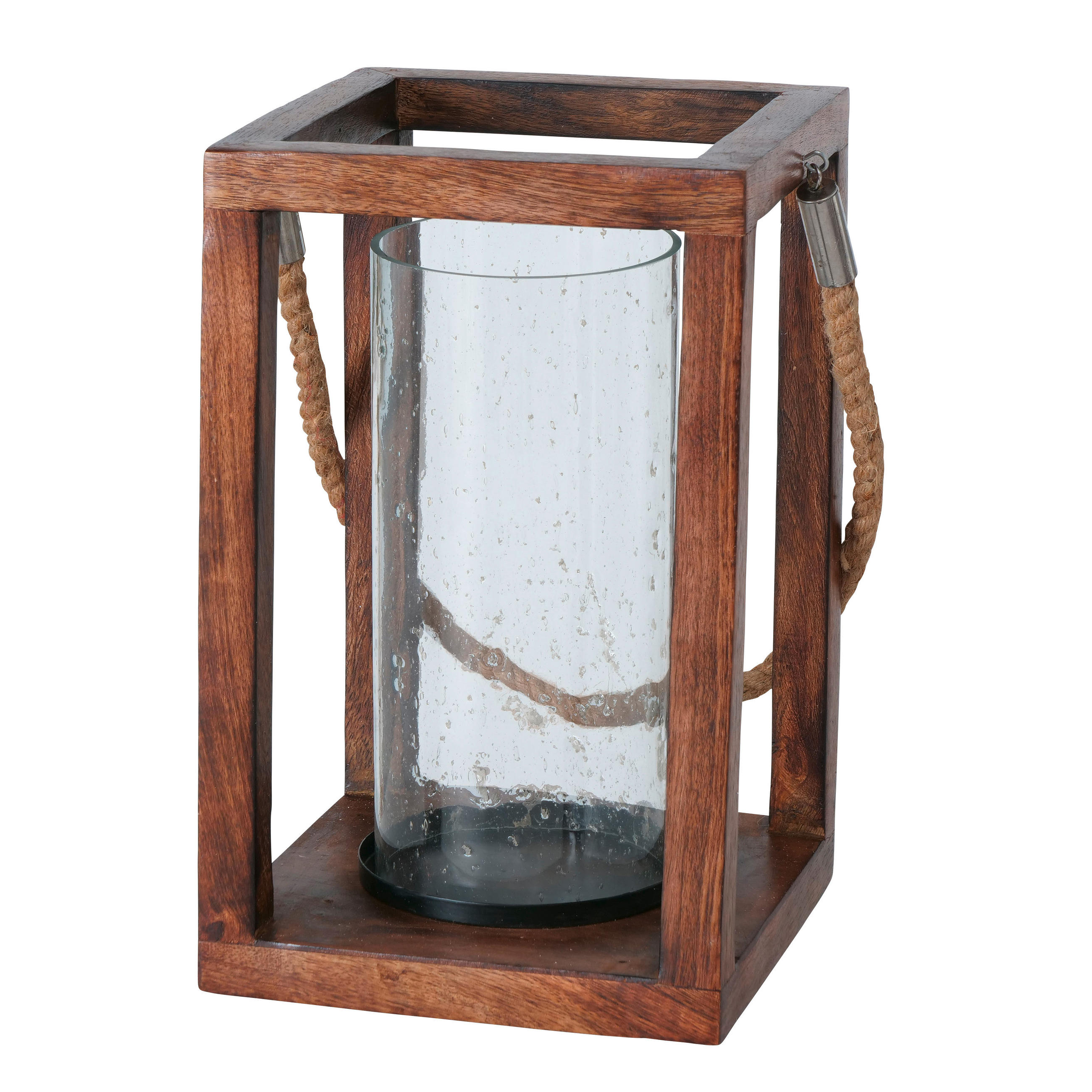 WINDLICHT  - Design, Glas/Holz (20/20/33cm) - Boltze Home