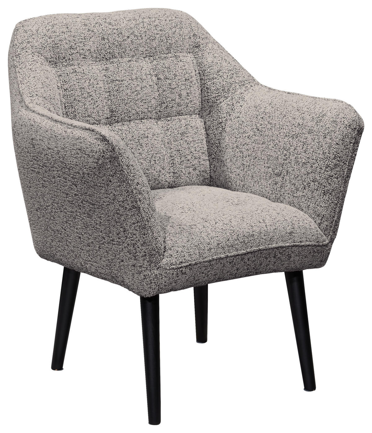 SESSEL in Webstoff Grau  - Schwarz/Grau, Konventionell, Holz/Textil (84/87/70cm) - MID.YOU