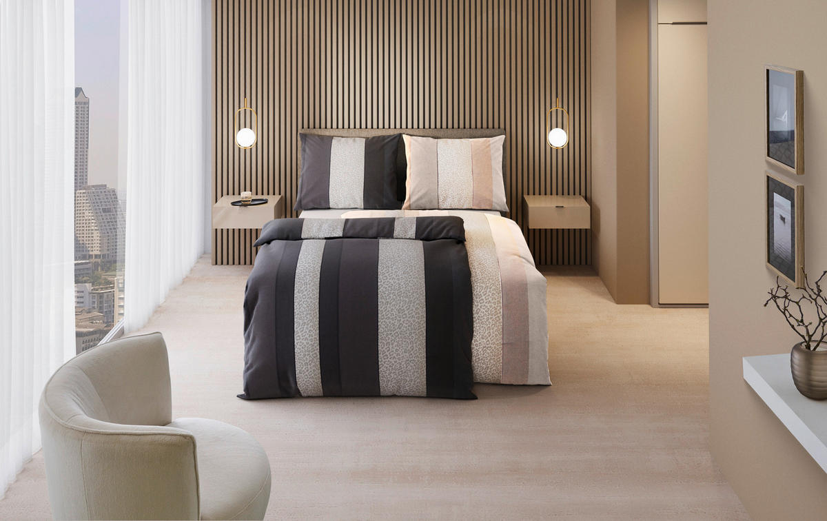 POVLEČENÍ, satén, antracitová, 140/200 cm - antracitová, textil (140/200cm) - Dieter Knoll