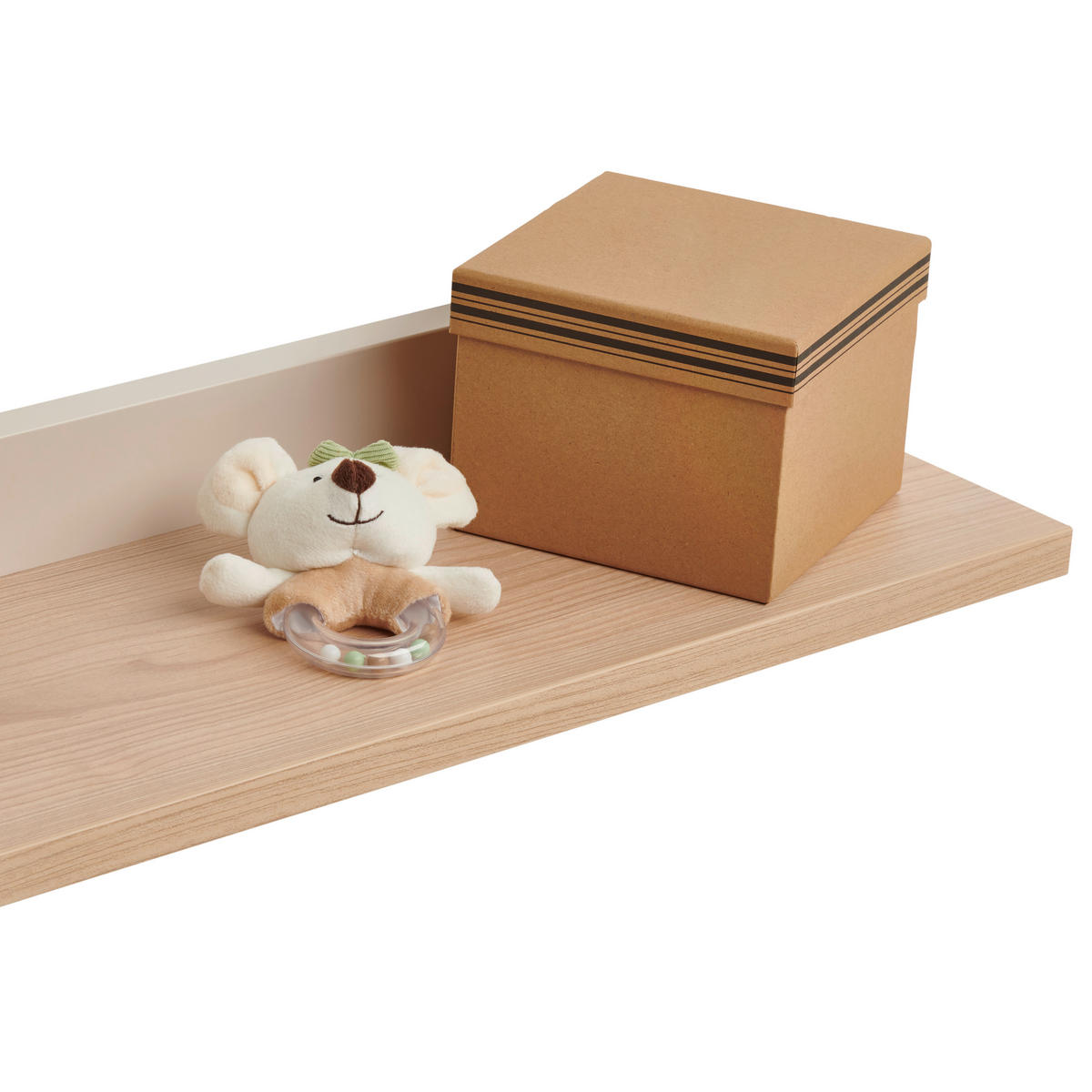 STENSKI REGAL bež  - bež, Basics, leseni material (94,8/8,2/22,5cm) - Paidi
