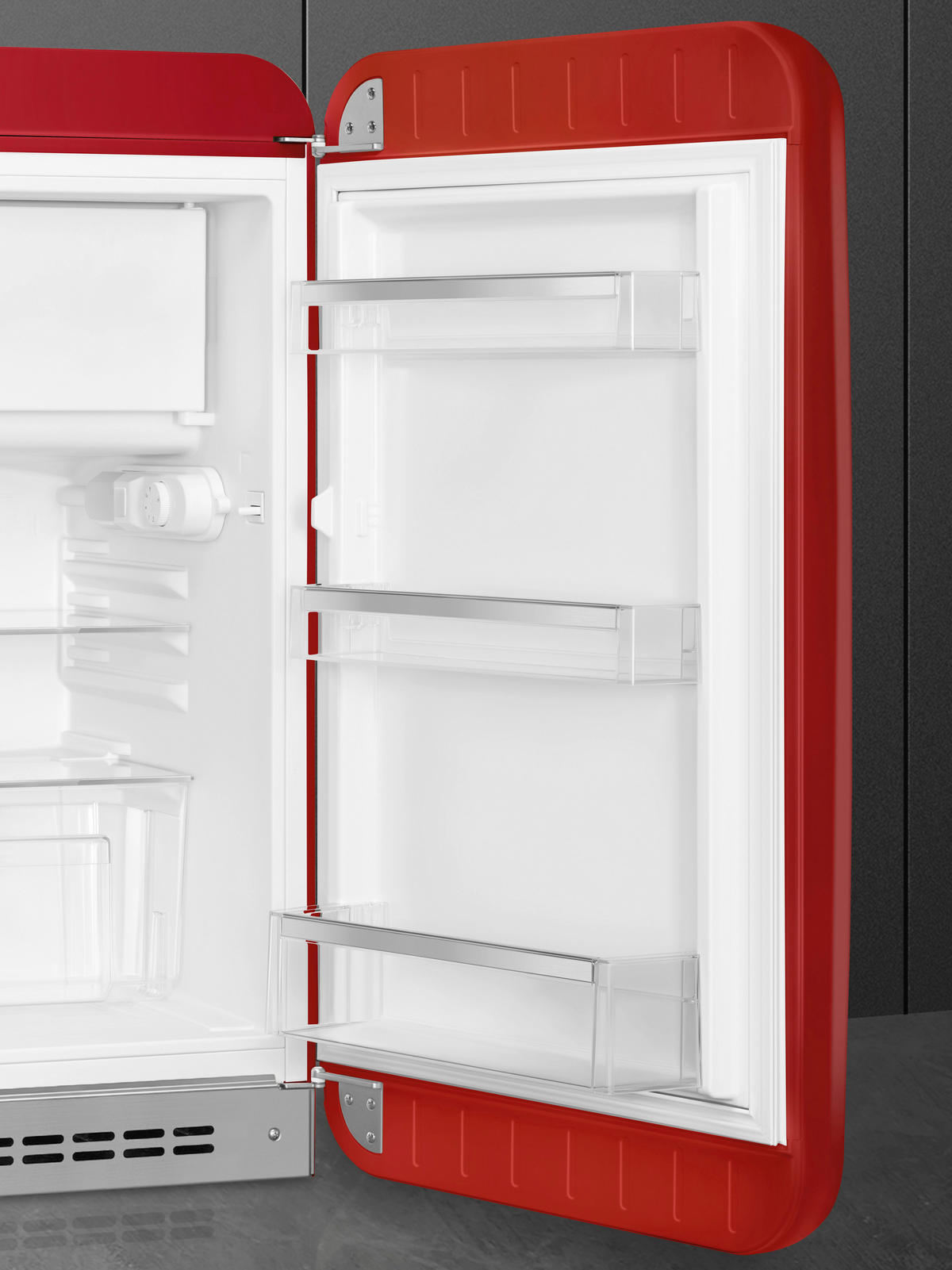 KÜHLSCHRANK 54,5/97-98/70,1 cm  - Rot, Basics, Glas/Metall (54,5/97-98/70,1cm) - SMEG