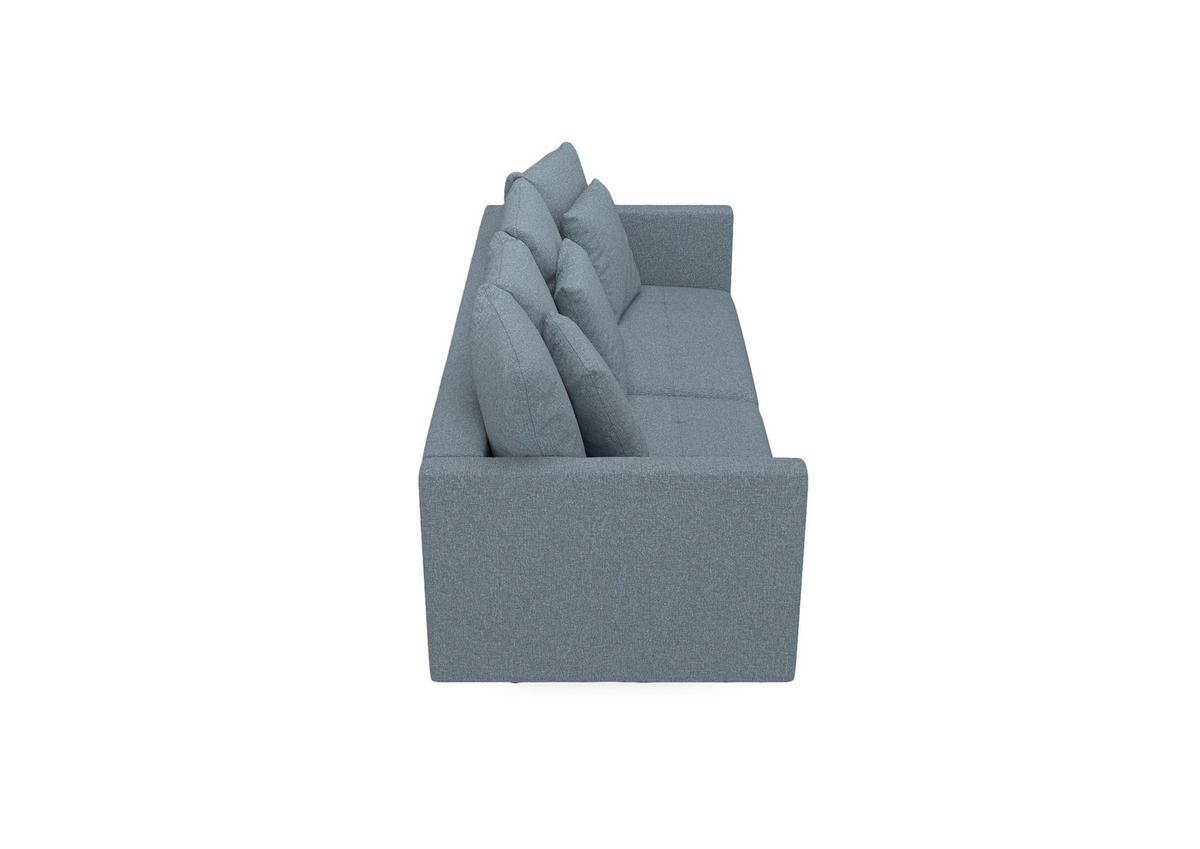 SCHLAFSOFA in Webstoff Türkis  - Türkis/Schwarz, Design, Textil (223/96/95cm) - MID.YOU