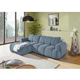 ECKSOFA  in Flachgewebe Blau  - Blau/Schwarz, KONVENTIONELL, Kunststoff/Textil (174/274cm) - Carryhome