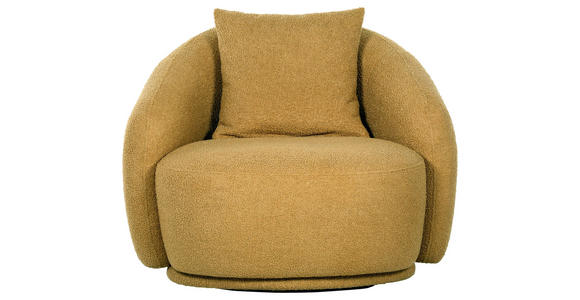 COCKTAILSESSEL Chenille Senfgelb - Senfgelb/Schwarz, LIFESTYLE, Textil/Metall (101/79/96cm) - Xora