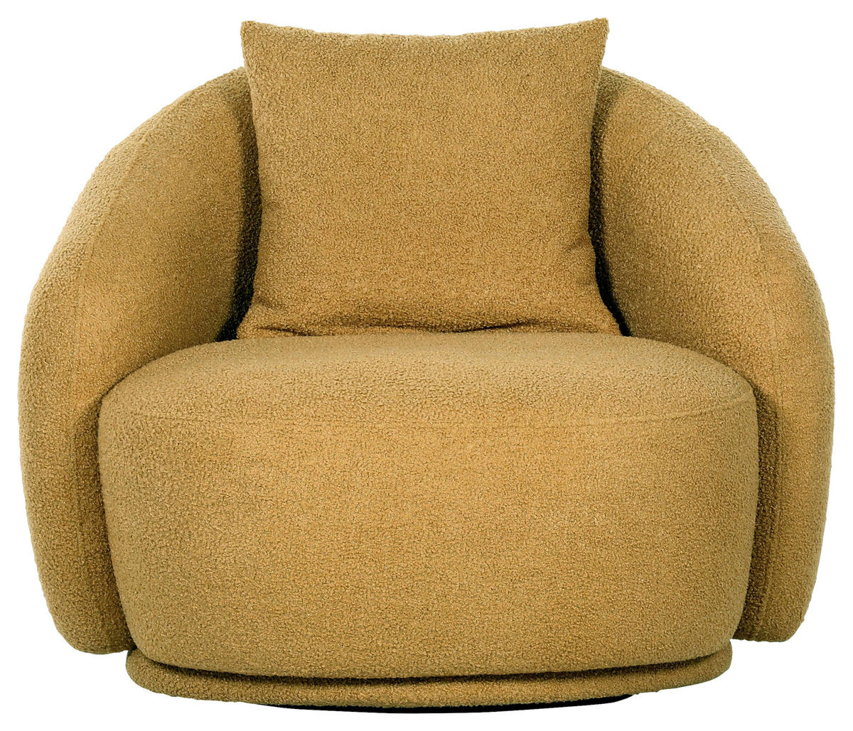 COCKTAILSESSEL in Chenille Senfgelb  - Senfgelb/Schwarz, Lifestyle, Textil/Metall (101/79/96cm) - Xora