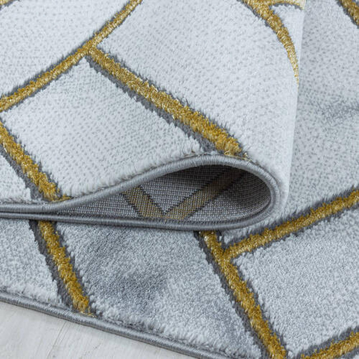 GOLVLÖPARE 80/250 cm Naxos 3813 Gold  - guldfärgad, Design, textil (80/250cm)