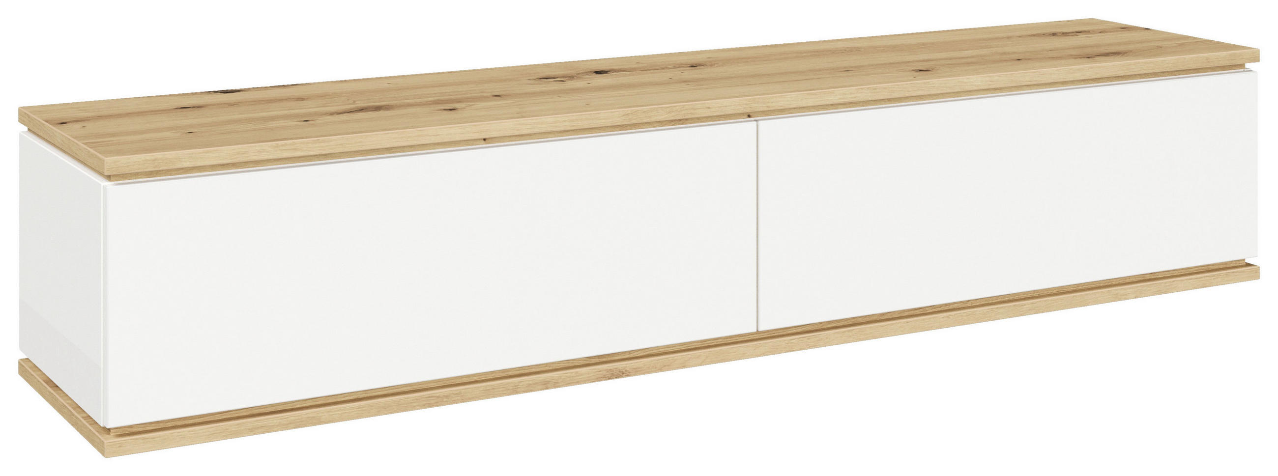 Xora Lowboard Weiß, Eiche Artisan 188x37x42 cm