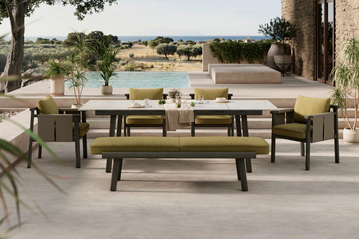 GARTENTISCH 240/100/74 cm Holz, Kunststoff rechteckig  - Hellgrau/Graphitfarben, ROMANTIK / LANDHAUS, Holz/Kunststoff (240/100/74cm) - Dieter Knoll