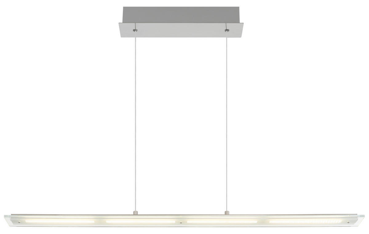 LED-HÄNGELEUCHTE 115/9/150 cm  - Klar/Nickelfarben, Design, Glas/Metall (115/9/150cm) - Globo