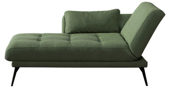 RÉCAMIERE Amira in Dunkelgrün  - Dunkelgrün/Schwarz, KONVENTIONELL, Textil/Metall (200/85/106cm) - Novel